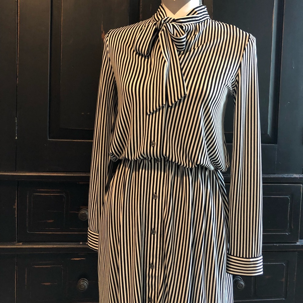 NWT! Ann Taylor Tie-Neck Shirtdress - Picture 2 of 3